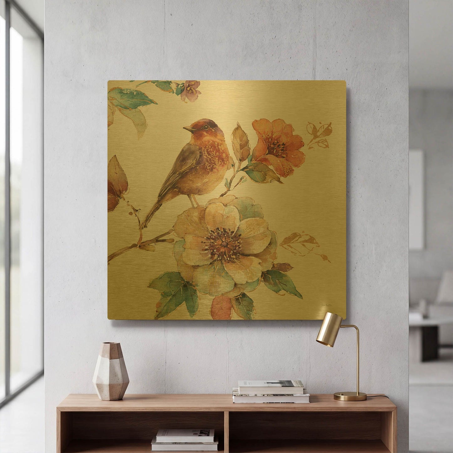 'Spiced Nature II' By Lisa Audit Gold Metal Wall Art