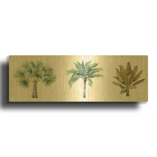 'Mixed Greens XV' By Lisa Audit Gold Metal Wall Art