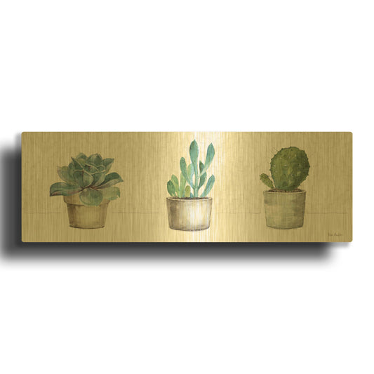 'Mixed Greens XLVIII' By Lisa Audit Gold Metal Wall Art