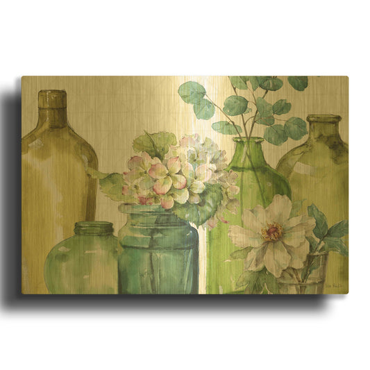 'Mixed Greens XIIX' By Lisa Audit Gold Metal Wall Art