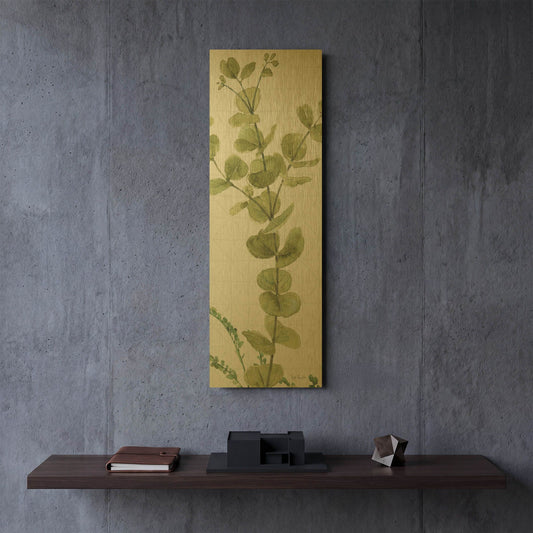 'Mixed Greens LX' By Lisa Audit Gold Metal Wall Art