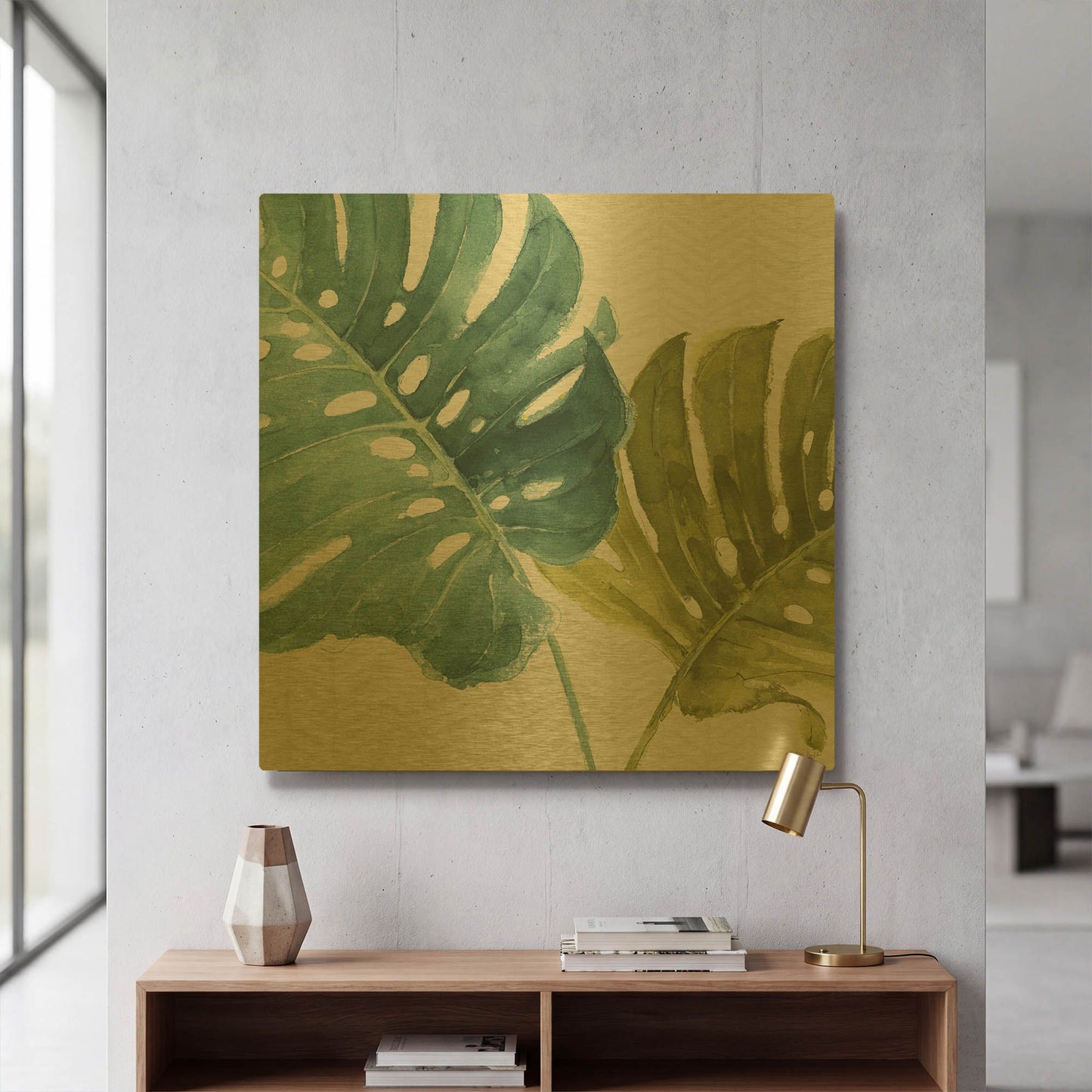 'Mixed Greens LXXV' By Lisa Audit Gold Metal Wall Art