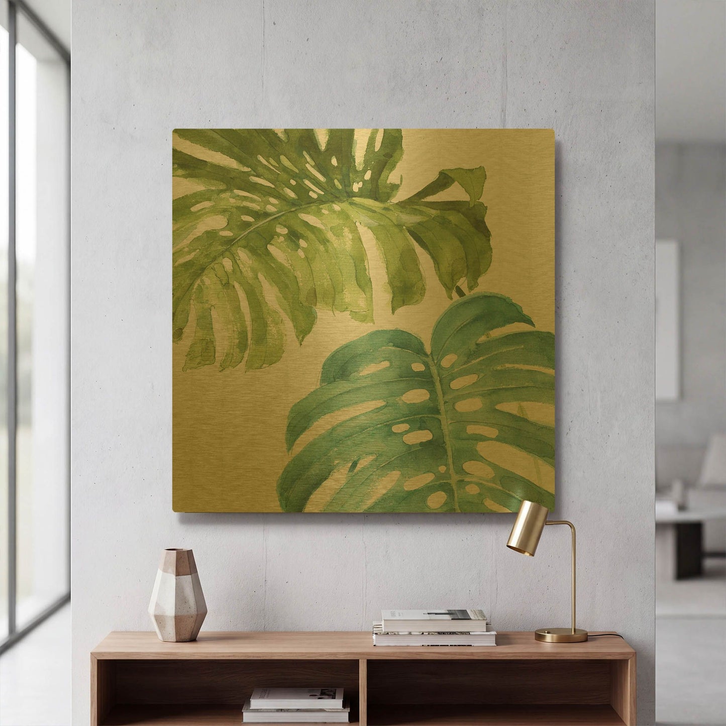 'Mixed Greens LXXVI' By Lisa Audit Gold Metal Wall Art
