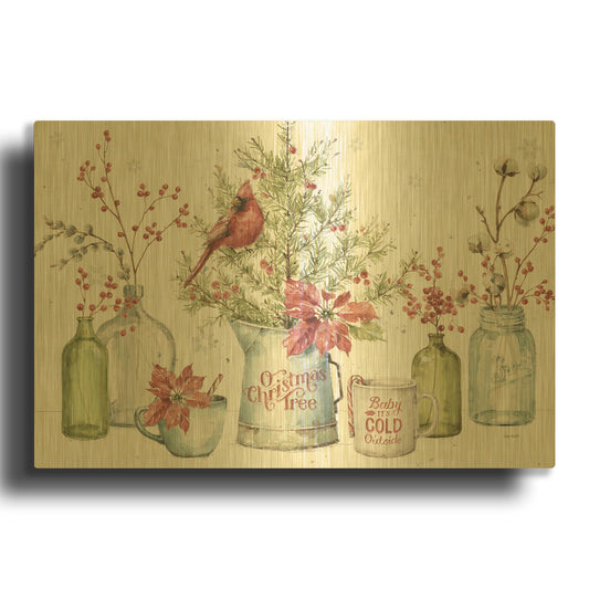 'A Christmas Weekend I' By Lisa Audit Gold Metal Wall Art