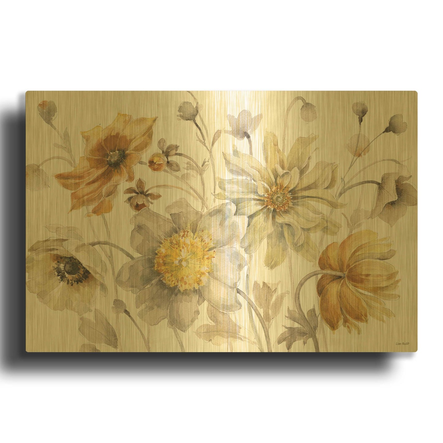 'Fields Of Gold I' By Lisa Audit Gold Metal Wall Art