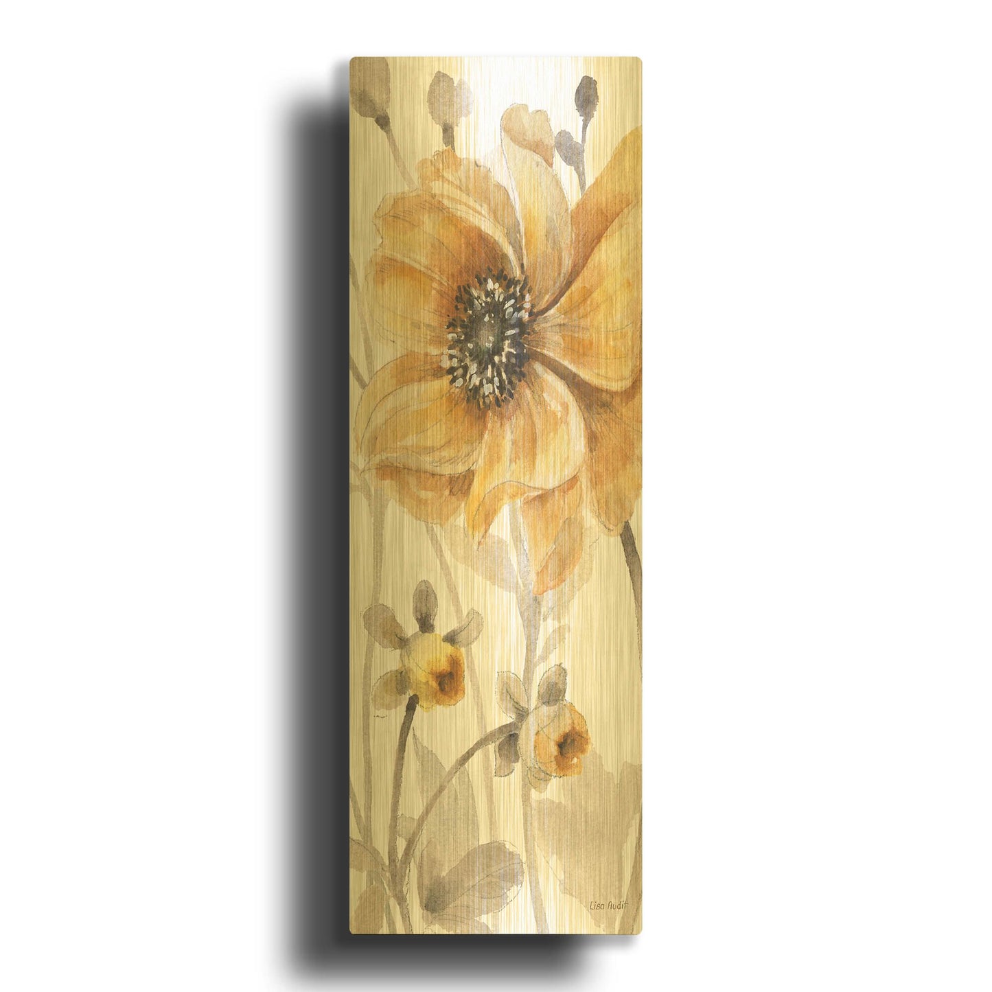 'Fields Of Gold V' By Lisa Audit Gold Metal Wall Art