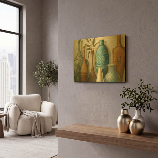 'Blue Morocco' By Lisa Audit Gold Metal Wall Art
