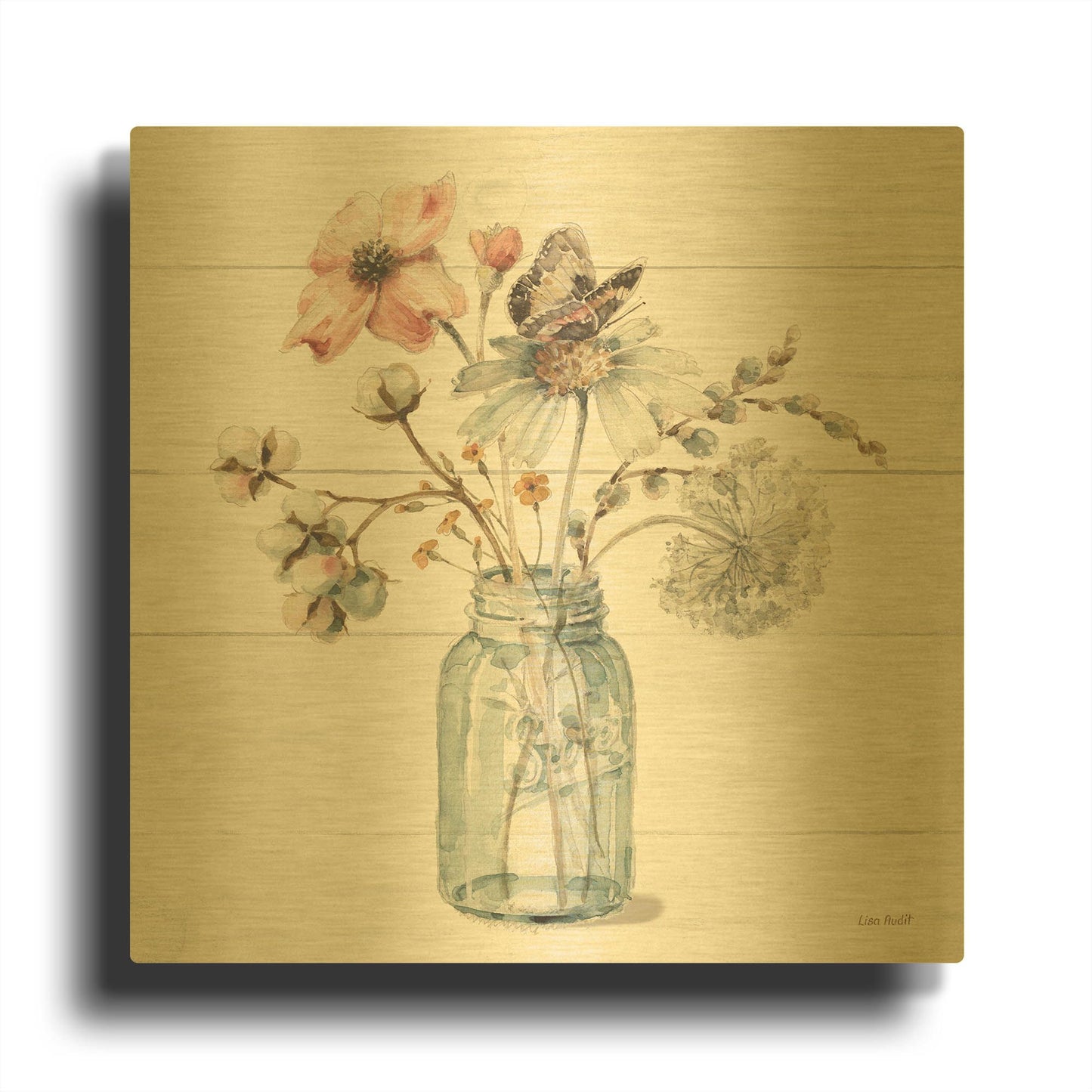 'A Country Weekend IX' By Lisa Audit Gold Metal Wall Art