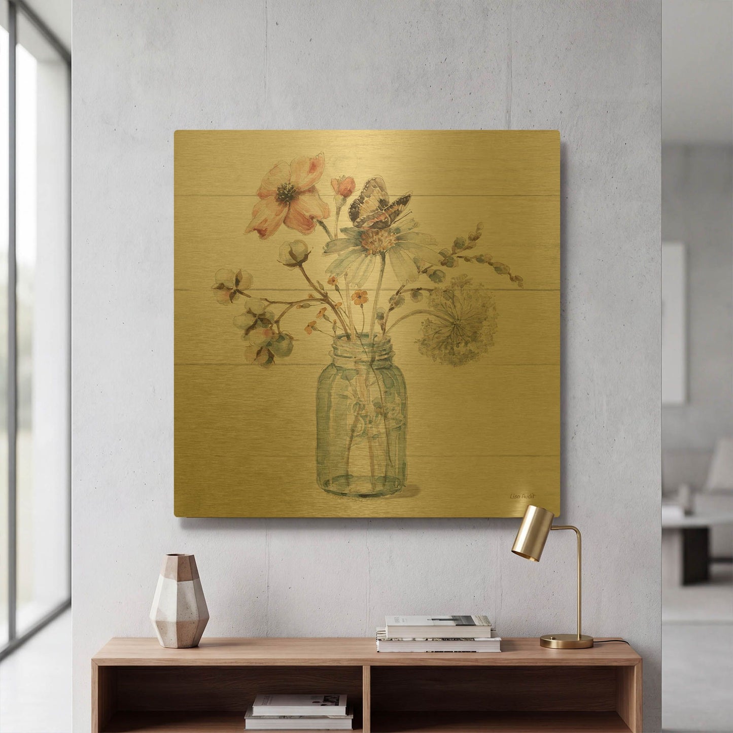'A Country Weekend IX' By Lisa Audit Gold Metal Wall Art