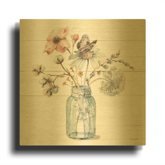 'A Country Weekend IX' By Lisa Audit Gold Metal Wall Art