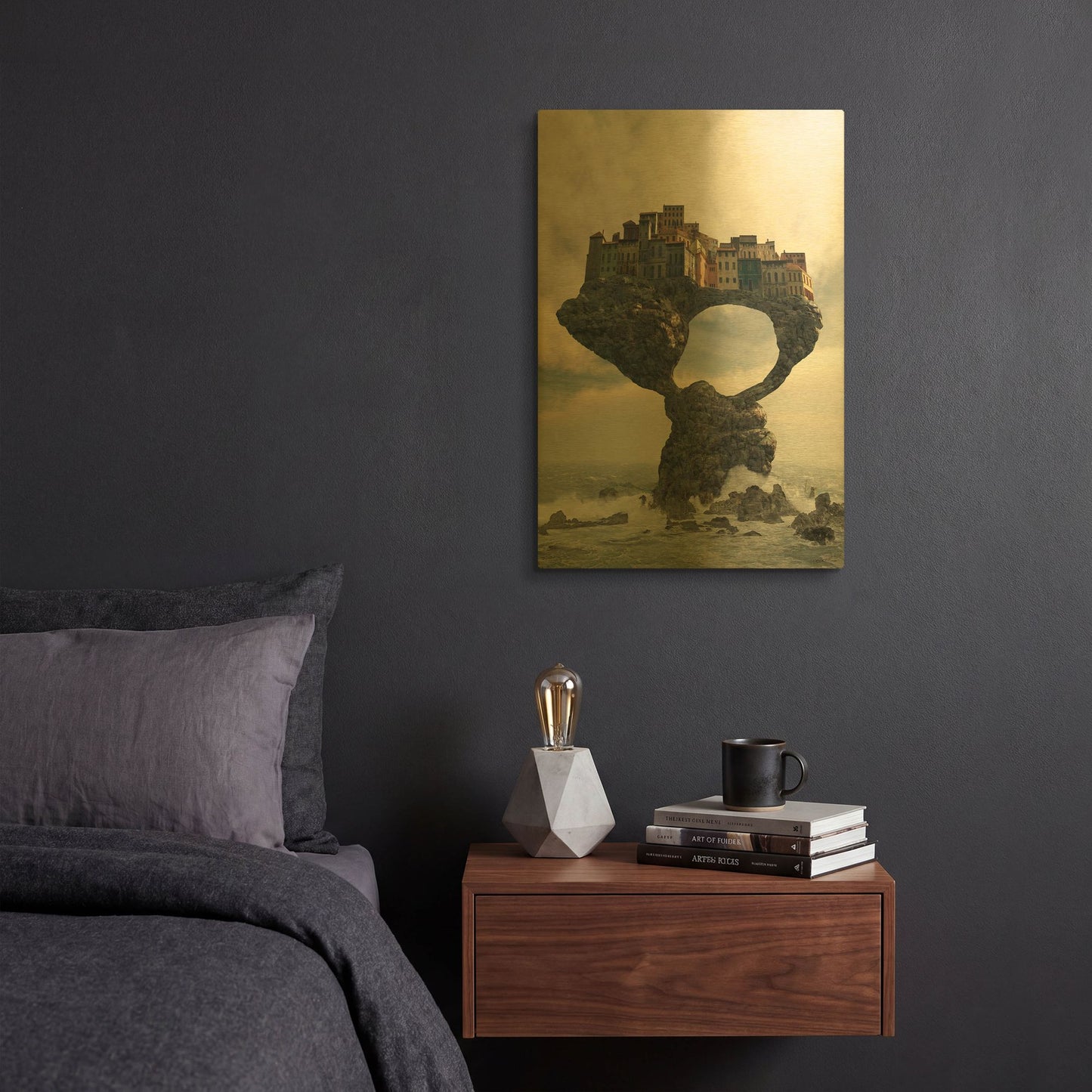 'Precarious' By Cynthia Decker Gold Metal Wall Art