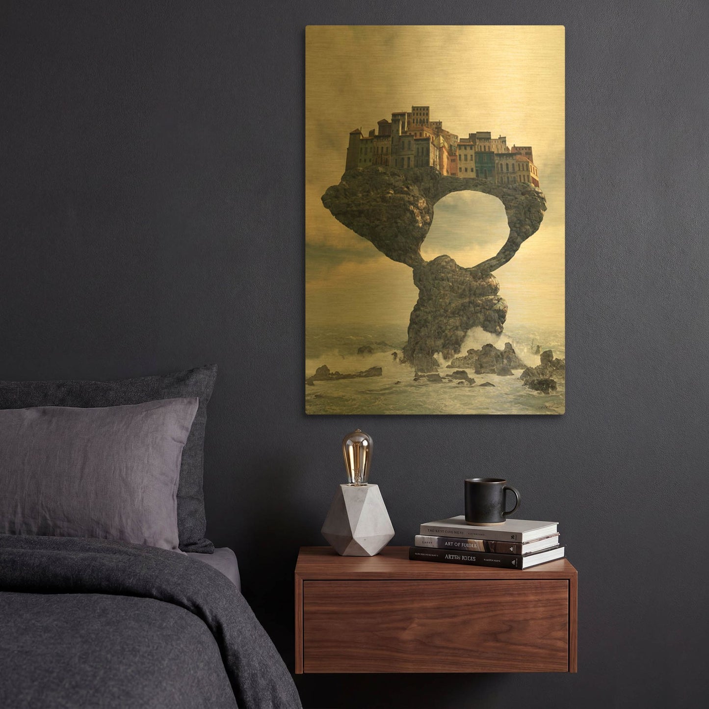 'Precarious' By Cynthia Decker Gold Metal Wall Art
