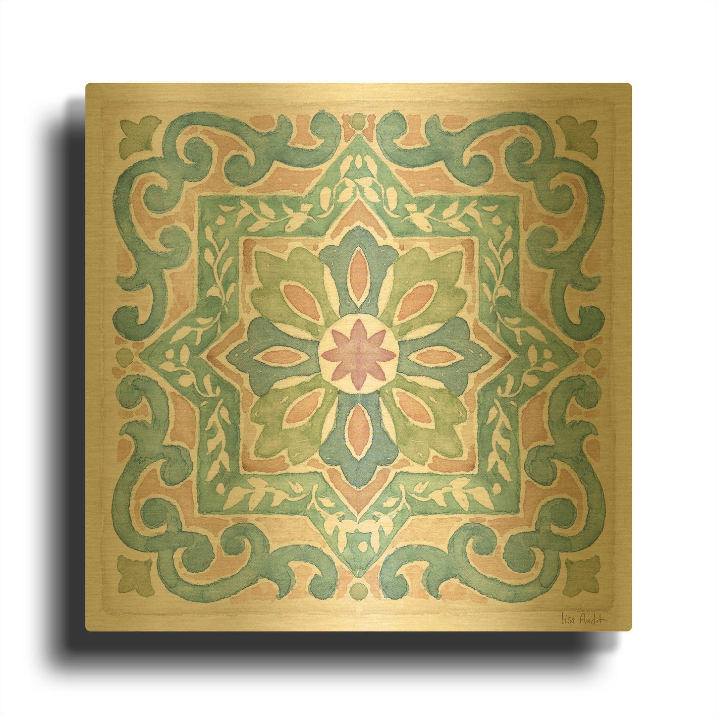 'Ocean Dream IX' By Lisa Audit Gold Metal Wall Art