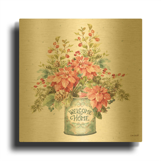 'Our Christmas Story Bouquet' By Lisa Audit Gold Metal Wall Art