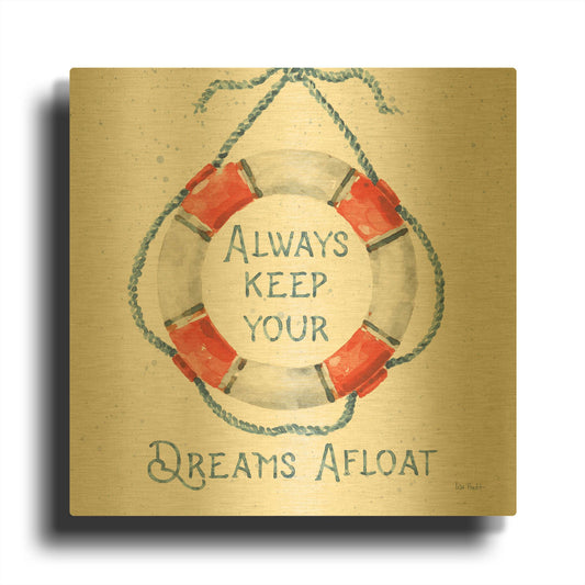 'Nautical Life VI' By Lisa Audit Gold Metal Wall Art