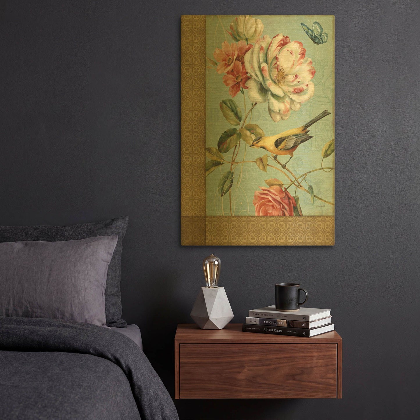 'Spring Romance I' By Lisa Audit Gold Metal Wall Art