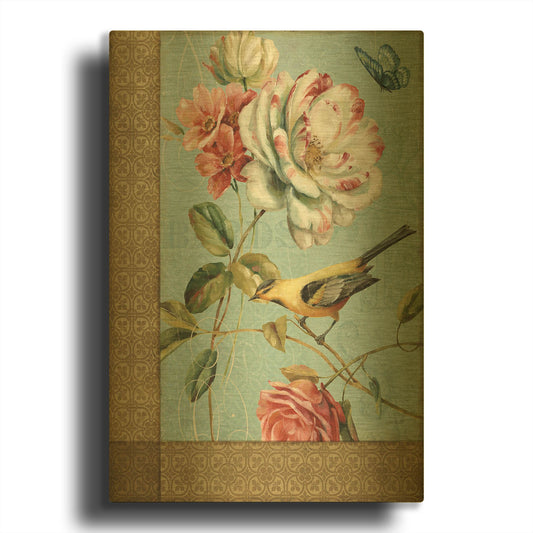 'Spring Romance I' By Lisa Audit Gold Metal Wall Art