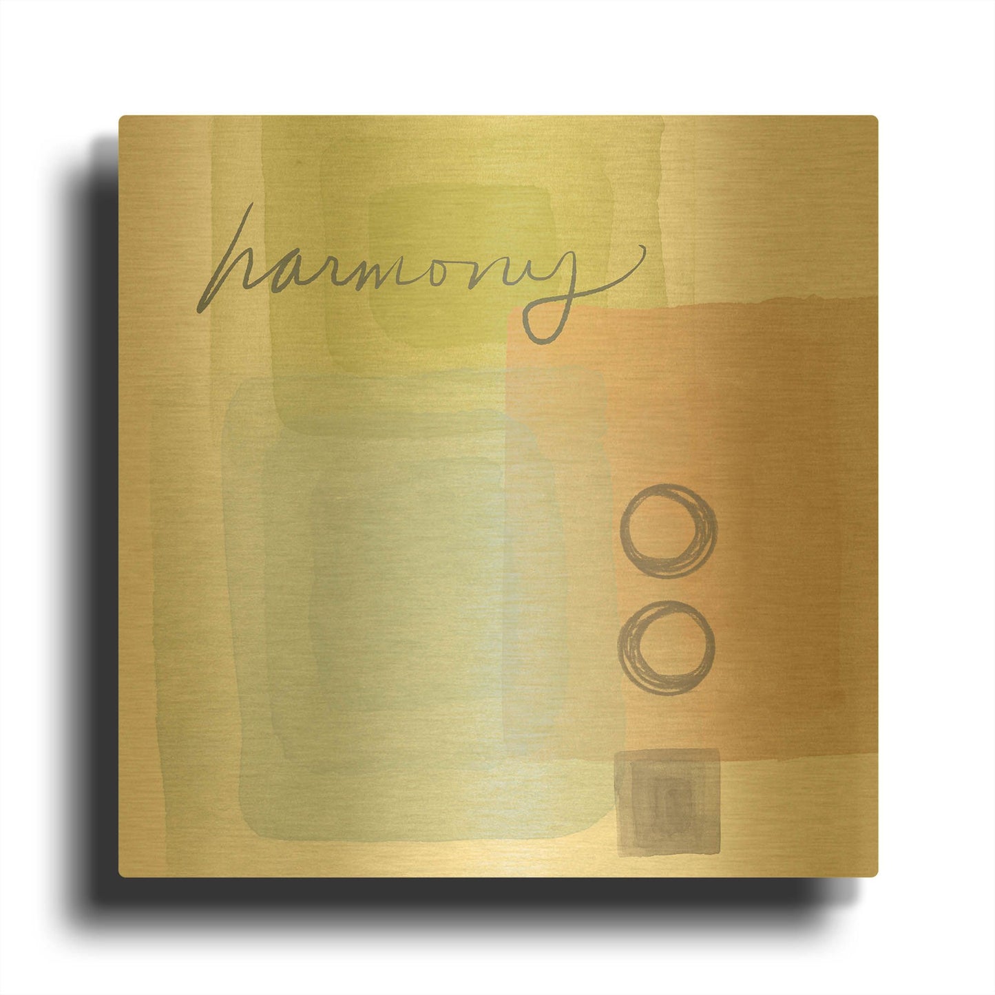 'Harmony' By Linda Woods Gold Metal Wall Art