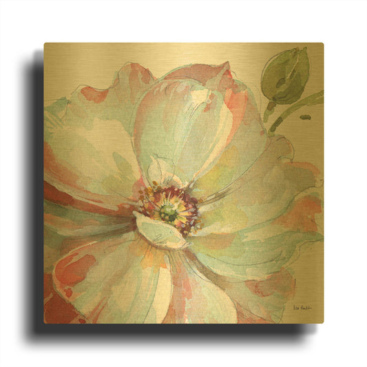 'Spring Meadow VI' By Lisa Audit Gold Metal Wall Art