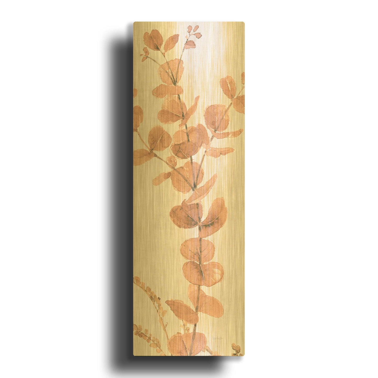 'Soft Terracotta Mixed Greens LX' By Lisa Audit Gold Metal Wall Art