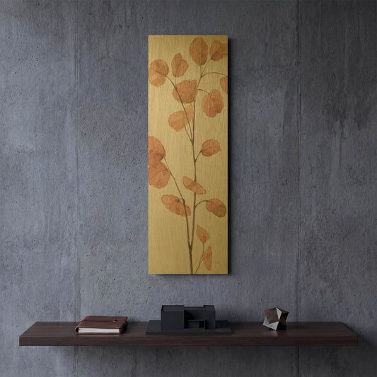 'Soft Terracotta Mixed Greens LIX' By Lisa Audit Gold Metal Wall Art