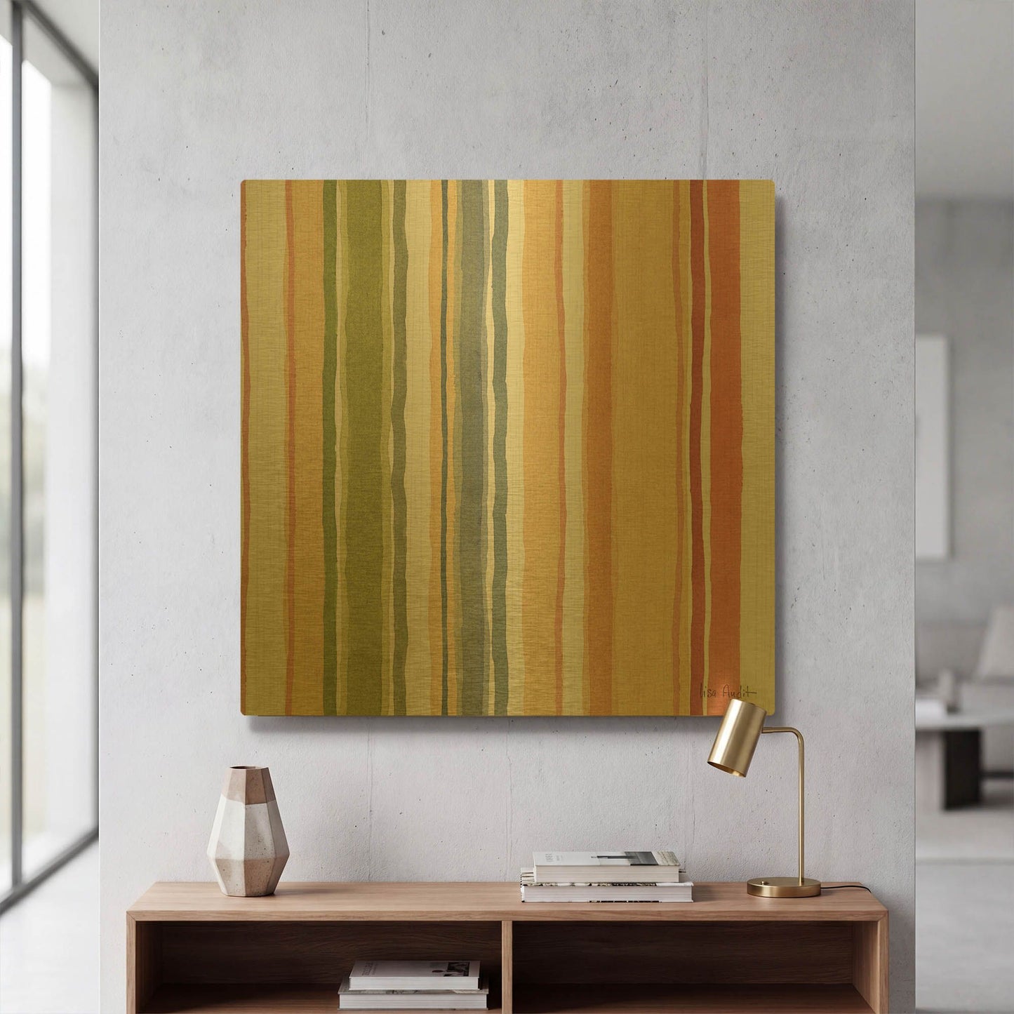 'Time To Share Pattern' By Lisa Audit Gold Metal Wall Art