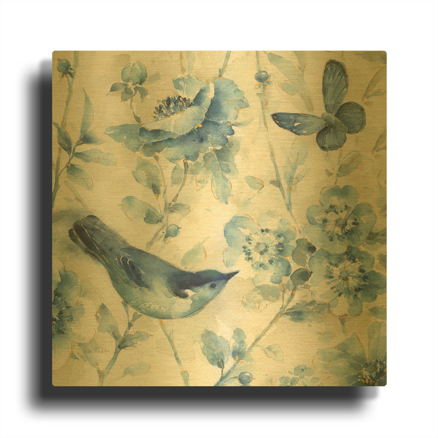 'Indigold XI' By Lisa Audit Gold Metal Wall Art