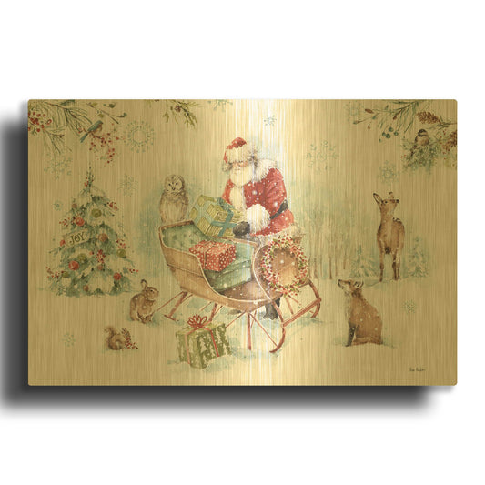 'Magical Holidays I' By Lisa Audit Gold Metal Wall Art