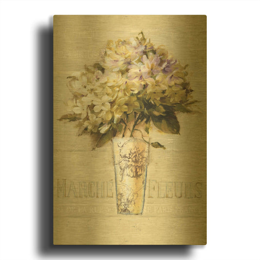 'Marche De Fleurs Bouquet' By Lisa Audit Gold Metal Wall Art