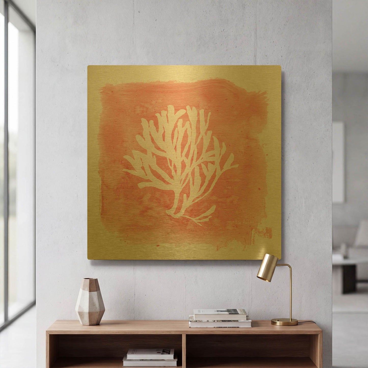 'Water Coral Cove III' By Lisa Audit Gold Metal Wall Art