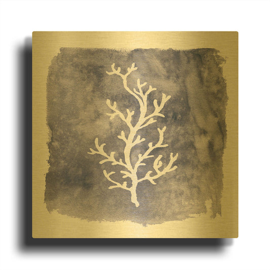 'Water Coral Cove IV' By Lisa Audit Gold Metal Wall Art