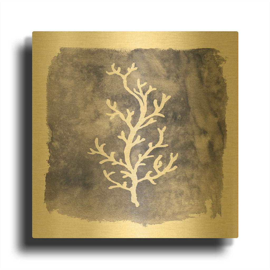 'Water Coral Cove IV' By Lisa Audit Gold Metal Wall Art