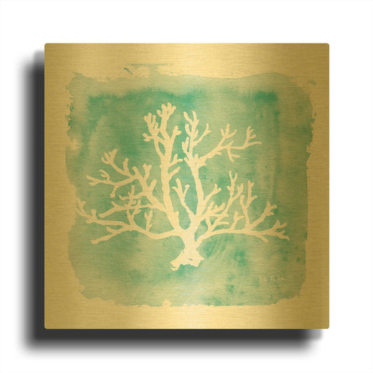 'Water Coral Cove V' By Lisa Audit Gold Metal Wall Art