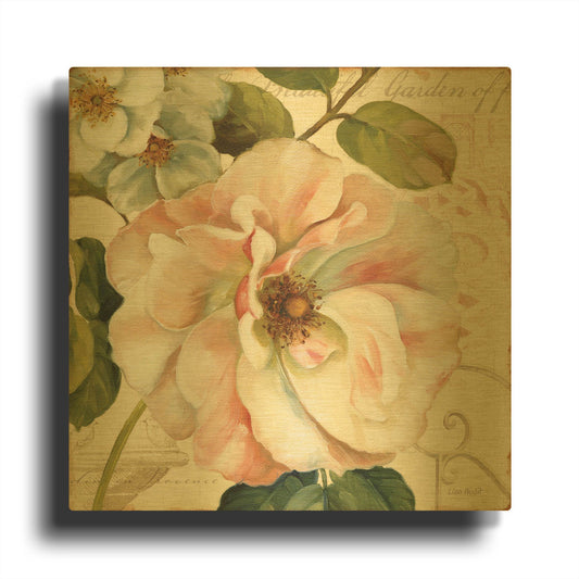 'Les Jardins II' By Lisa Audit Gold Metal Wall Art