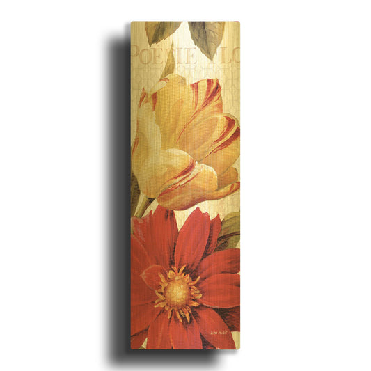 'Poesie Florale Panel II' By Lisa Audit Gold Metal Wall Art