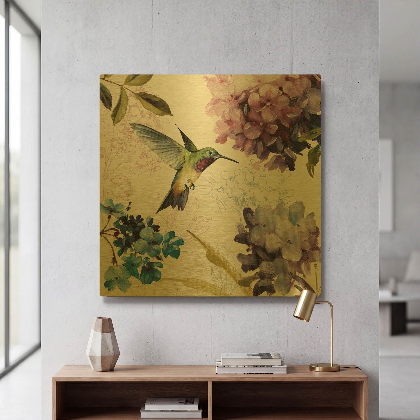 'Spring Nectar II' By Lisa Audit Gold Metal Wall Art