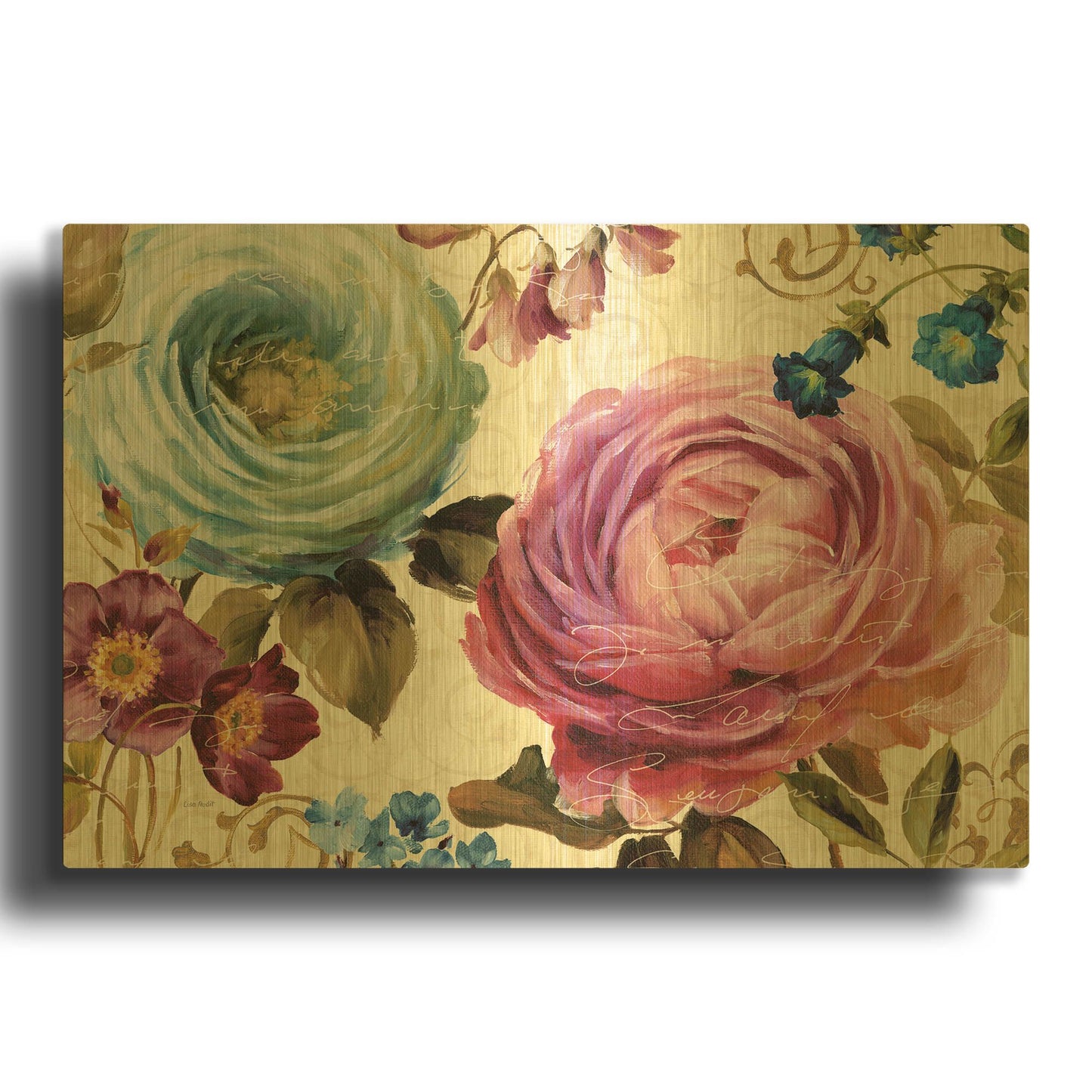 'Victorias Dream III' By Lisa Audit Gold Metal Wall Art