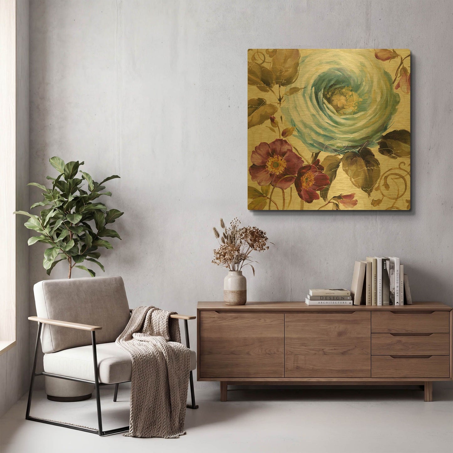 'Victorias Dream I' By Lisa Audit Gold Metal Wall Art