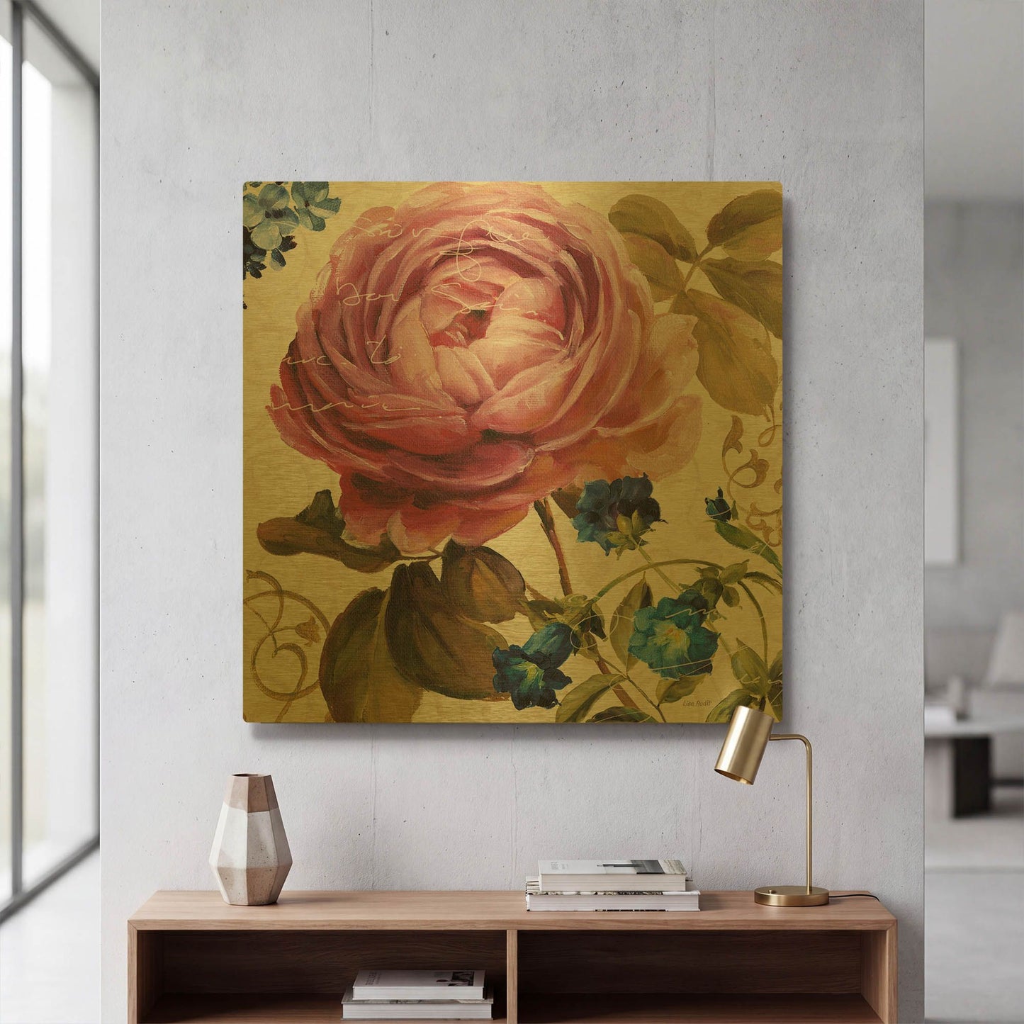 'Victorias Dream II' By Lisa Audit Gold Metal Wall Art