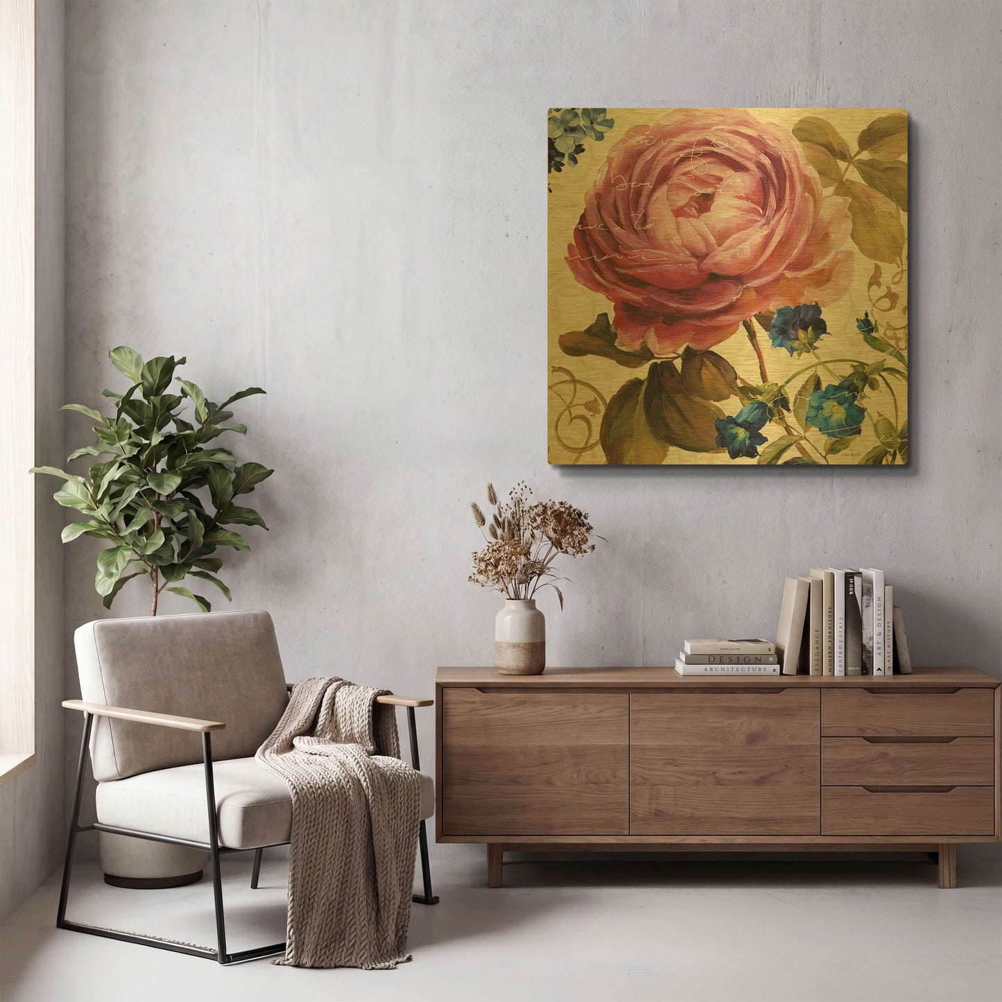 'Victorias Dream II' By Lisa Audit Gold Metal Wall Art