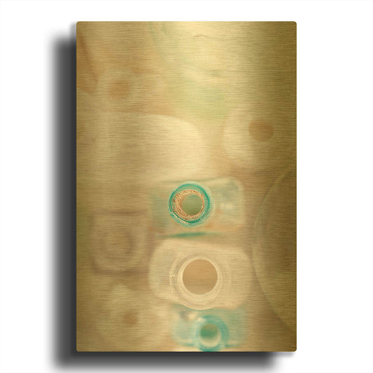 'Abstract Bottles' By Elena Ray Gold Metal Wall Art