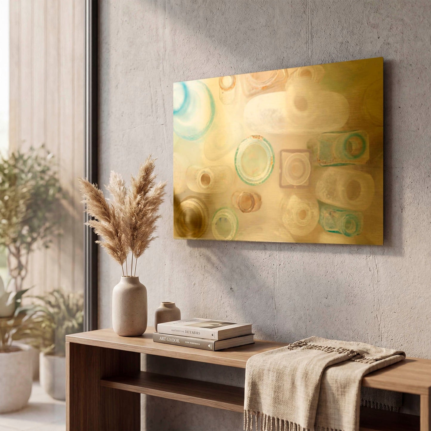 'Vintage Bottles' By Elena Ray Gold Metal Wall Art
