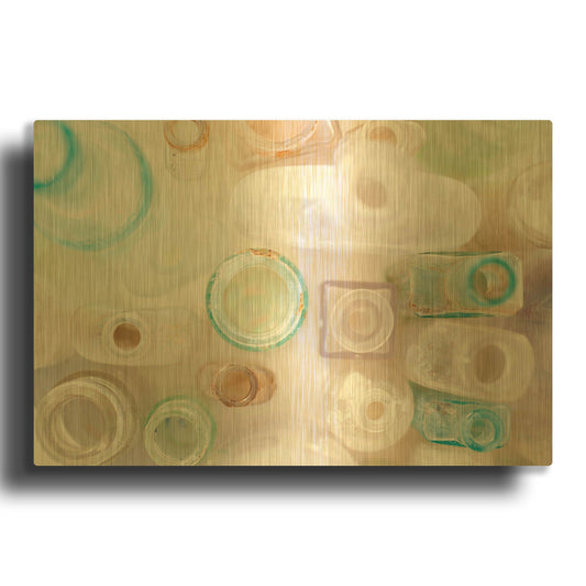 'Vintage Bottles' By Elena Ray Gold Metal Wall Art
