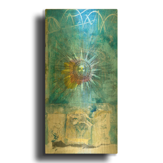 'Ancient Sun' By Elena Ray Gold Metal Wall Art