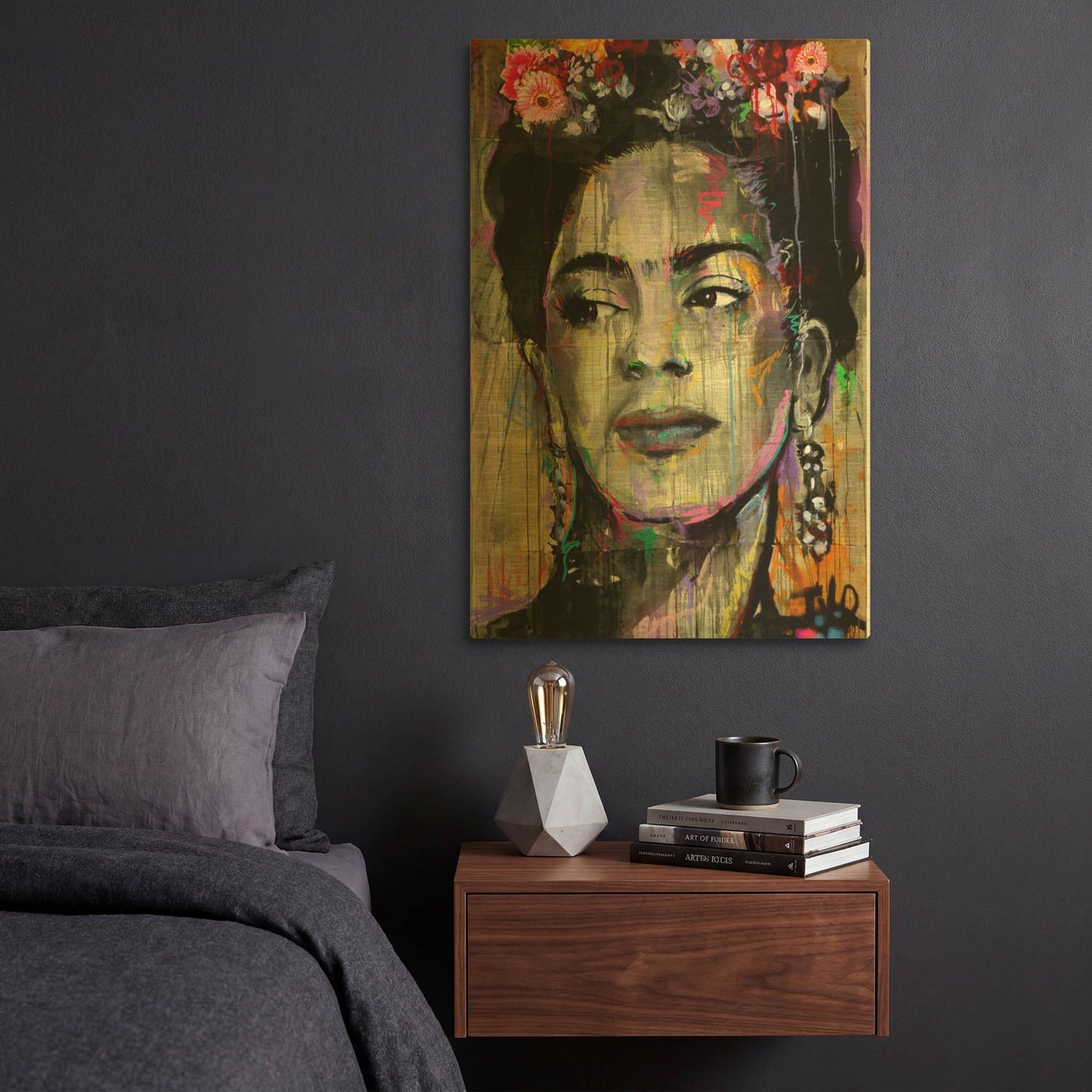 'Big K' By Loui Jover Gold Metal Wall Art