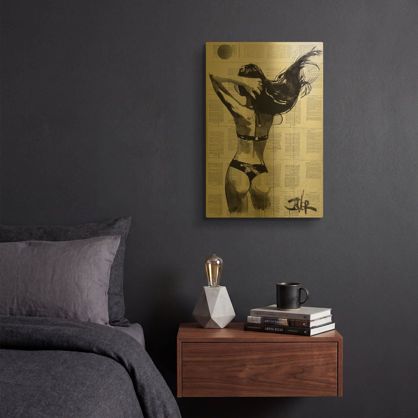 'In The Summertime' By Loui Jover Gold Metal Wall Art