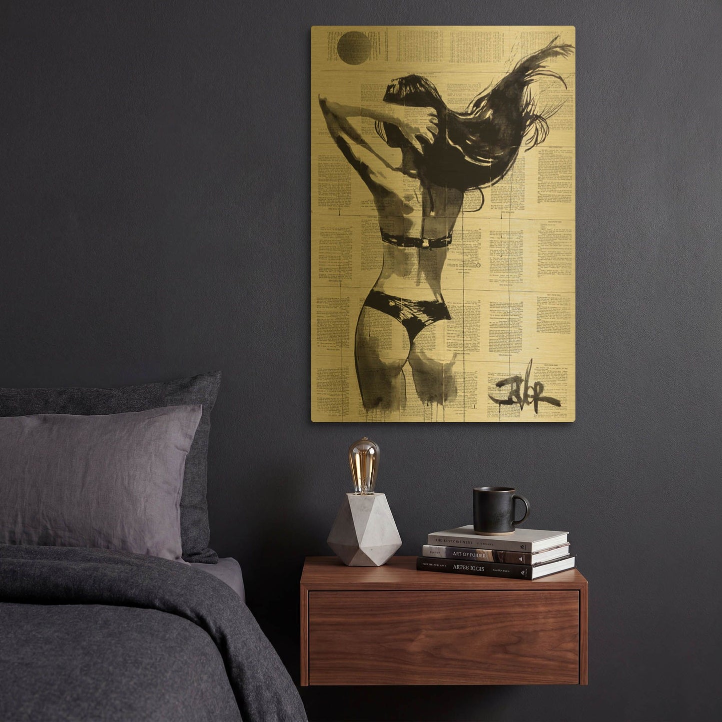 'In The Summertime' By Loui Jover Gold Metal Wall Art
