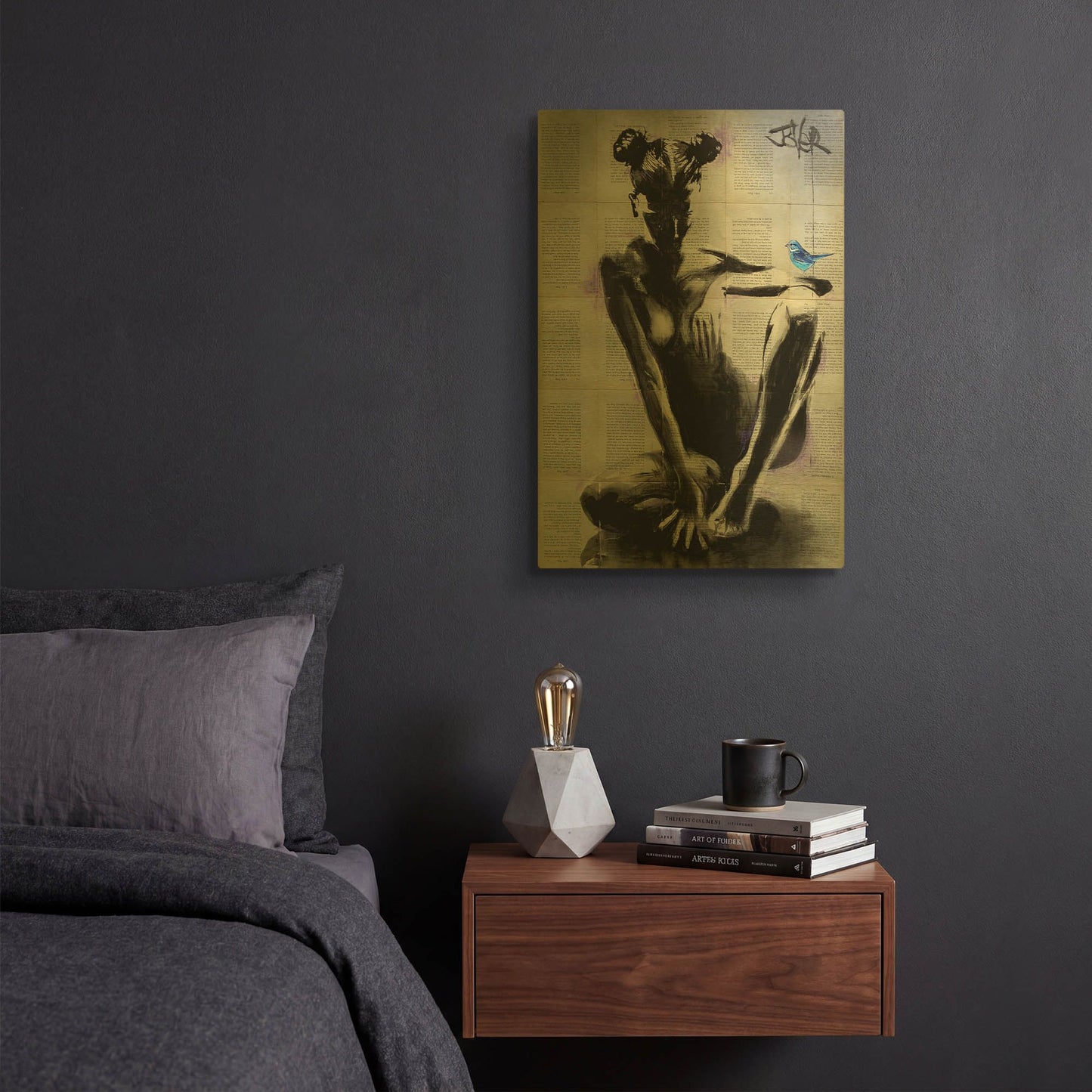 'Mischief And Hope' By Loui Jover Gold Metal Wall Art