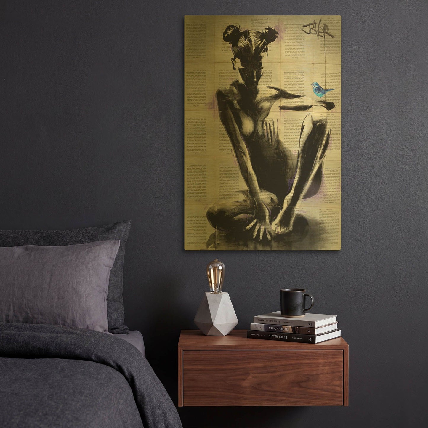 'Mischief And Hope' By Loui Jover Gold Metal Wall Art