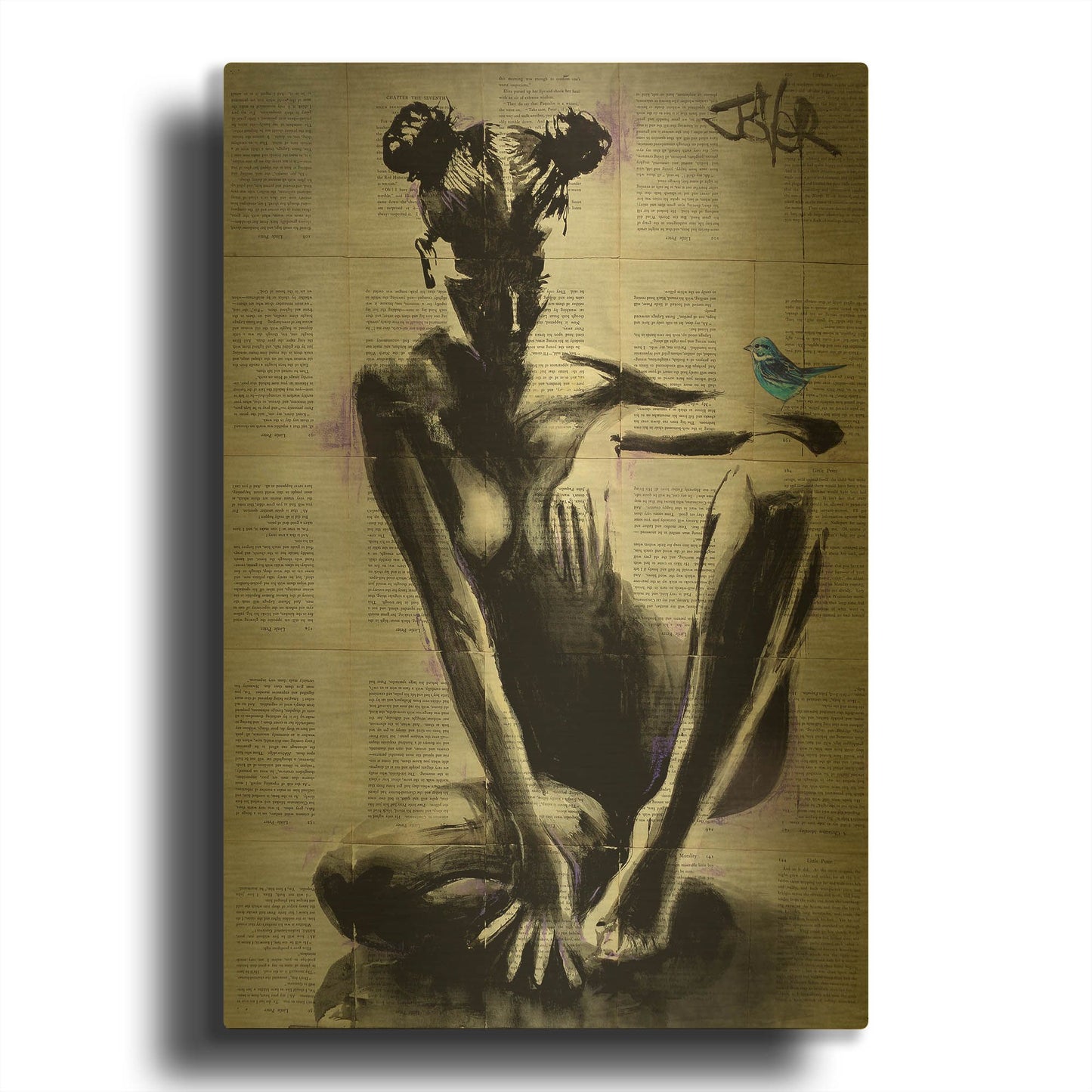 'Mischief And Hope' By Loui Jover Gold Metal Wall Art